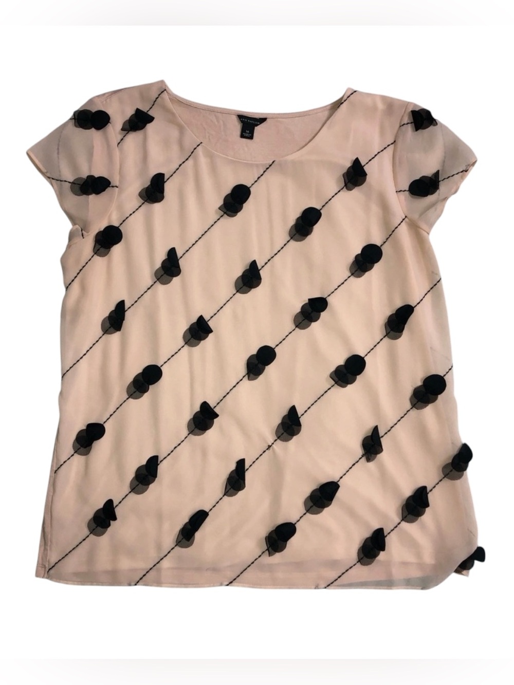 Ann Taylor Beige 3D Shirt